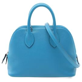 Hermès-Sac à main Hermes Bolide 1923 en Bleu Zanzibar-Bleu