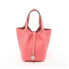 Hermès-Sac à main Hermes Picotin Lock PM en Rose Azalee-Rose