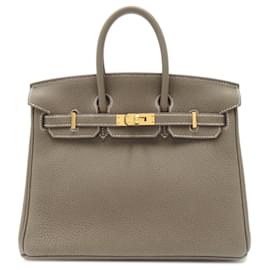 Hermès-Sac à main Hermès Birkin 25 en gris-Marron