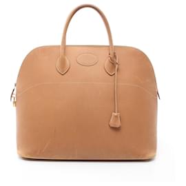 Hermès-Sac à main Hermès Bolide 45 en cuir naturel-Marron,Autre