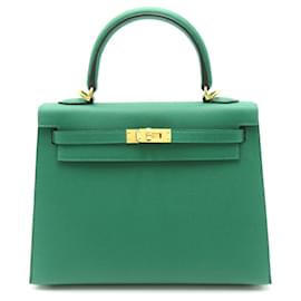 Hermès-Sac à main Hermes Kelly 25-Vert