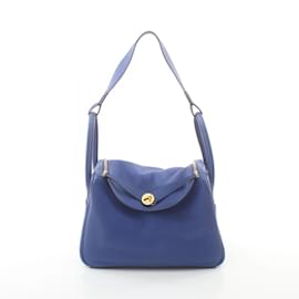 Hermès-Sac à épaule Hermes Lindy 30 Bleu Électrique-Bleu