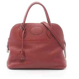 Hermès-Sac à main Hermes Bolide 31-Rouge,Bordeaux