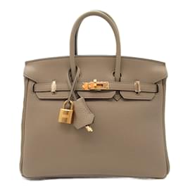 Hermès-Bolsa Hermes Birkin 25 em caqui-Caqui