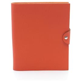 Hermès-Capa de diário Hermes Ulysse MM Laranja Poppy-Laranja