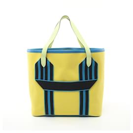 Hermès-Bolsa tote multicolorida em couro Togo da Hermès-Multicor,Amarelo