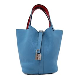 Hermès-Hermes Picotin Lock PM Eclat Handbag-Red,Blue