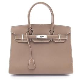 Hermès-Bolso Hermes Birkin 30 Serie Etoupe-Beige,Gris pardo