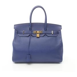 Hermès-Bolsa Hermès Birkin 35 Azul Elétrico-Azul