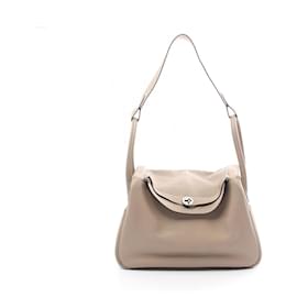 Hermès-Sac à épaule Hermès Lindy 34 Tourtière Gris-Beige,Gris