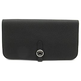 Hermès-Hermes Dogon Long Bi-fold Wallet-Black