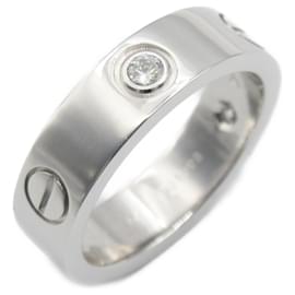 Cartier-Anel Cartier Love em ouro branco com diamante-Dourado