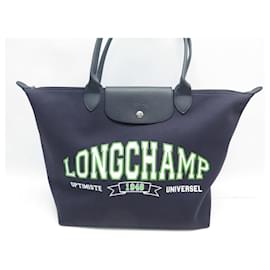 Longchamp-NOVE BOLSA LONGCHAMP LE PLIAGE L1899HEA006 CAPA DE COMPUTADOR L2182HEA006-Azul marinho