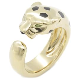 Cartier-Cartier Panthere Tsavorite Onyx Lacquer Ring-Black,Golden,Green