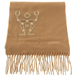 Hermès-Hermes Cashmere Stole in Beige-Beige