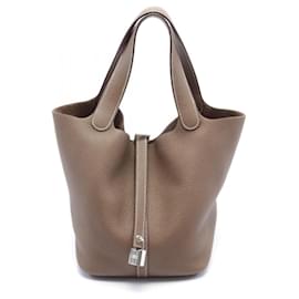 Hermès-Bolsa Hermes Picotin Lock MM-Bege,Taupe