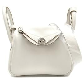 Hermès-Bolso de Hombro 2 en 1 Hermes Lindy Verso-Blanco