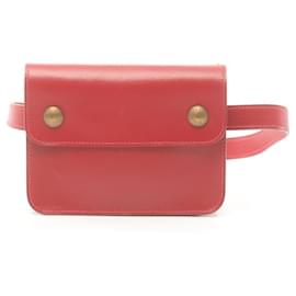 Hermès-Riñonera de cuero de ternera roja Hermes-Roja