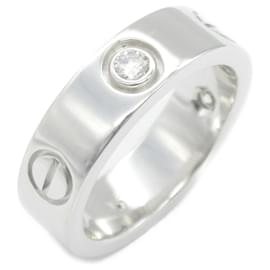 Cartier-Anel Cartier Love 3P Diamante em Ouro Branco-Dourado