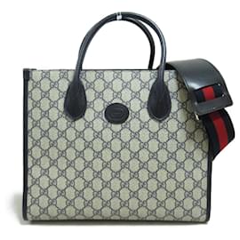 Gucci-Bolso Tote Gucci Interlocking G 2Way-Azul marino