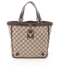 Gucci-Gucci Abby GG Canvas Tote Bag-Brown,Beige