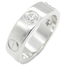 Cartier-Bague Cartier Love en or blanc avec diamant-Doré