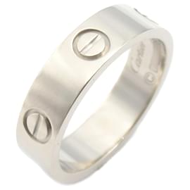 Cartier-Anillo Cartier Love en oro blanco de 18 quilates-Dorado