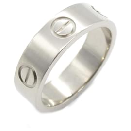 Cartier-Anillo Cartier Love en oro blanco de 18 quilates-Dorado