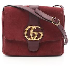 Gucci-Gucci Ally GG Marmont Shoulder Bag-Dark red