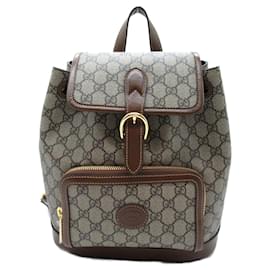 Gucci-Mochila Gucci GG Supreme-Castaño,Beige