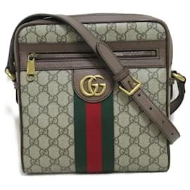 Gucci-Gucci Ophidia Shoulder Bag-Brown,Beige