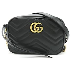 Gucci-Sac à épaule matelassé Gucci GG Marmont-Noir