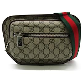 Gucci-Bolsa de cintura de couro bege e marrom Gucci-Marrom,Bege