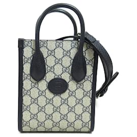 Gucci-Bolso tote Interlocking G GUCCI-Azul marino