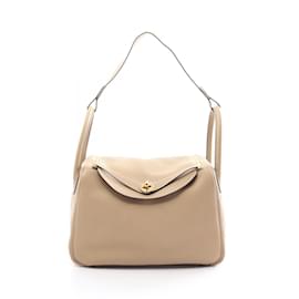 Hermès-Sac à épaule Hermes Lindy 30 Trench-Beige