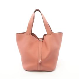 Hermès-Bolsa Hermes Picotin Lock GM em Rose Tea-Rosa