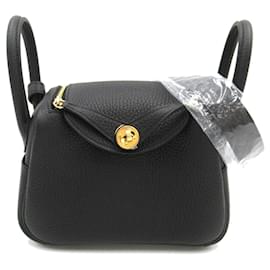 Hermès-Bolsa de Ombro 2 em 1 Hermes Lindy-Preto