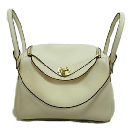 Hermès-Bolso de Hombro Hermes Lindy 26 Nata-Blanco