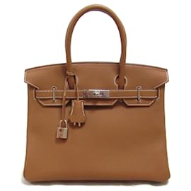 Hermès-Hermes Birkin 30 Gold Handbag-Brown,Golden