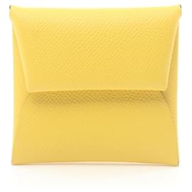 Hermès-Porta-moedas Hermes Bastia Amarelo Âmbar-Amarelo