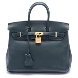 Hermès-Sac à main Hermes Birkin 25 Vert Rousseau-Vert