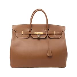 Hermès-Sac à main Hermès Birkin 40 or-Marron