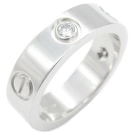 Cartier-Anel Cartier Love Meio Diamante em Ouro Branco-Outro