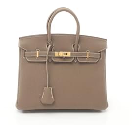 Hermès-Sac à main Hermès Birkin 25 Etoupe-Marron