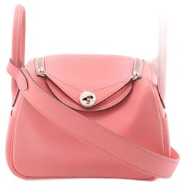 Hermès-Sac à épaule Hermes Lindy Rose Azalee-Rose