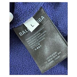 Pullover Balenciaga Azul Marinho de Algodão Azul marinho