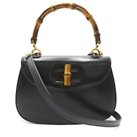 Gucci-Bolso de Hombro Gucci Bamboo 2 Vías-Negro