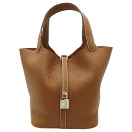 Hermès-Hermes Picotin Lock MM Handbag-Brown