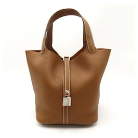 Hermès-Hermes Picotin Lock MM Handbag-Brown