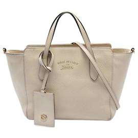 Gucci-Bolsa Gucci Swing em couro branco-Branco